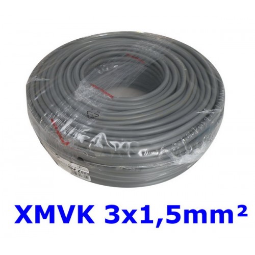 XMVK 3X1.5 ING GRIJS PER METER